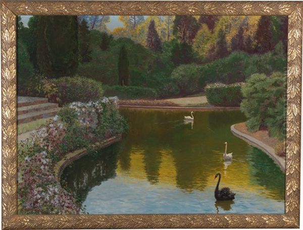 Pond At Miramare - view 1