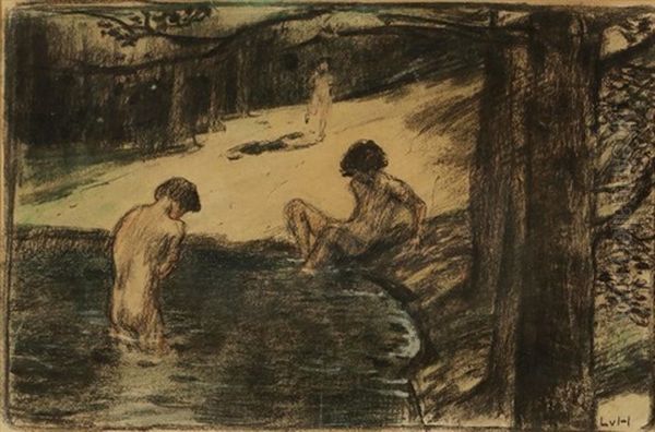 Badende Knaben ('erwarten Sommer') - view 1