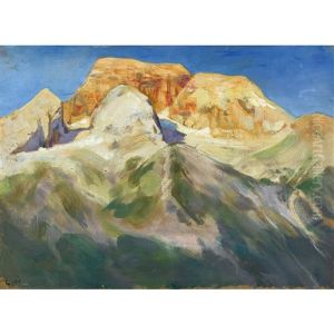 Bergpartie Im Morgenlicht by Ludwig Von Hofmann