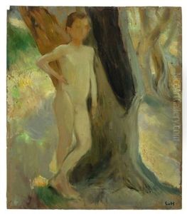 Stehender Junglingsakt (study) by Ludwig Von Hofmann