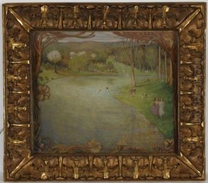 Paysage Symboliste by Ludwig Von Hofmann