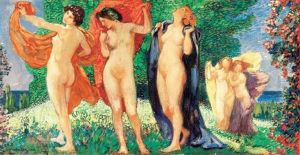 Paris Itelete (judgement Of Paris) by Ludwig Von Hofmann