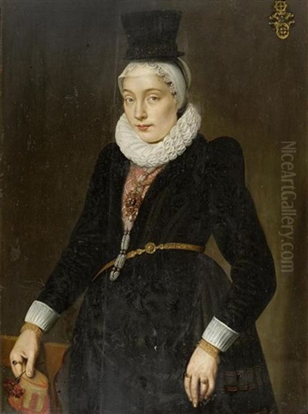 Portrait Der Katharina Von Mulinen, Vermahlt Mit Hans Rudolf Willading Am 24. Mai 1617 - view 1