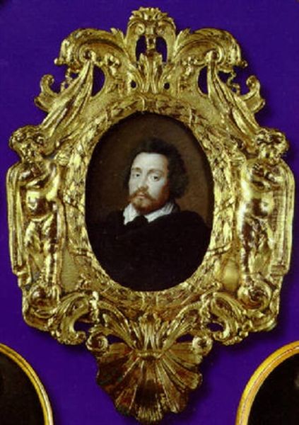 A Gentleman With Brown Hair And Moustache Wearing Black Cloth And White Collar - view 1