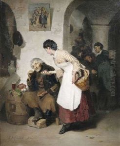 Vor Dem Wirtshaus by Eugen Hofmeister