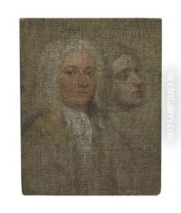 Portrait Of Two Gentlemen, Bust-length by William Hogarth