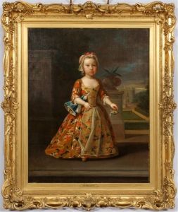Portrait Of Young Girl Carrying Bird & Doll by William Hogarth