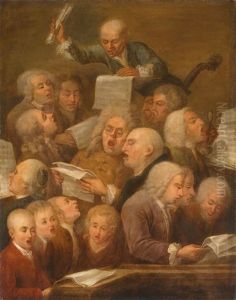 A Chorus Of Singers - After The Engraving "the Oratorio Of Judith", 1732 by William Hogarth