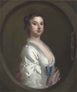 Portrait Of Anne, Viscountess Irwin (1696-1764), In A Painted Oval Portrait Of Anne, Viscountess Irwin (1696-1764), In A Painted Oval