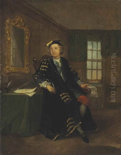 Portrait Of Thomas Western (1714-1766), Small Full-length, In His Study At Clare Hall, Cambridge - view 1