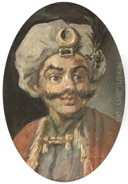 A Turk's Head: Mr. Henry Mossop In The Guise Of Bajazet From Nicholas Rose's Play Tamerlane - view 1