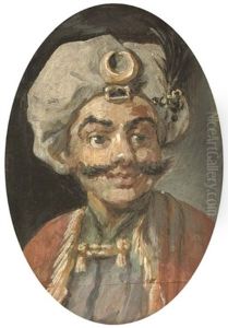 A Turk's Head: Mr. Henry Mossop In The Guise Of Bajazet From Nicholas Rose's Play Tamerlane