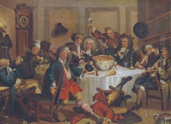 Gentlemen At Dinner Table - view 1