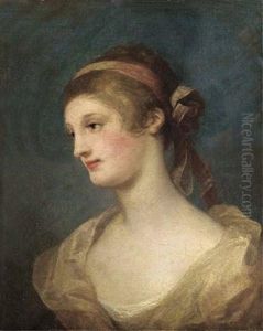 Portrait Of A Lady With A Ribbon In Her Hair