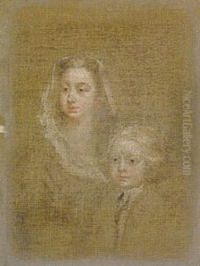Head Of A Lady With Her Son by William Hogarth