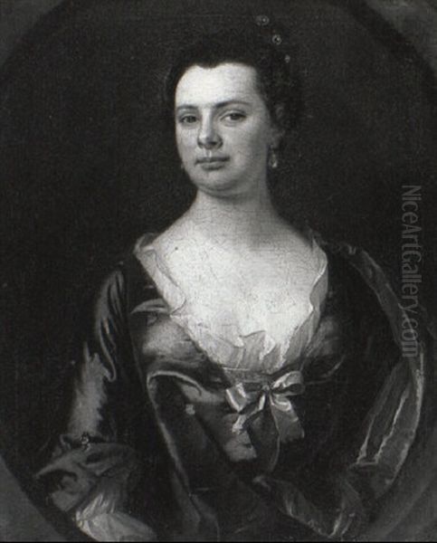 Portrait Of A Lady (catherine Clive?) Wearing Pearl Drop Earrings - view 1