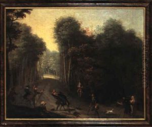 Travellers Attacked From The Road- A Scene From Beggar's Opera