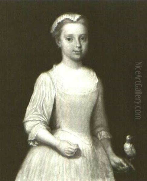 Portrait Of A Girl Holding A Bird - view 1