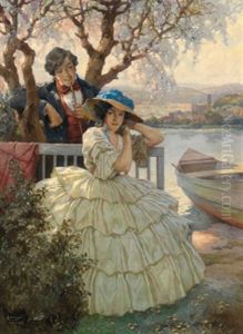 Liebespaar, Im Hintergrund Stein An Der Donau