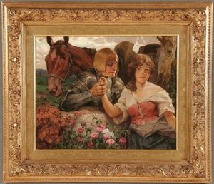 A Gallant Knight And His Maiden by Rudolf Alfred Hoeger