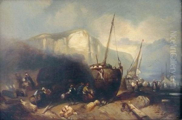 Calfatage Et Pecheurs En Mer (pair) - view 1