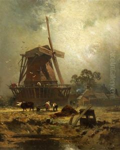 Windmuhle (+ Kaninchen (study), Verso)