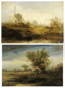Bords De Rivieres Animes (2 Works) by Charles Hoguet