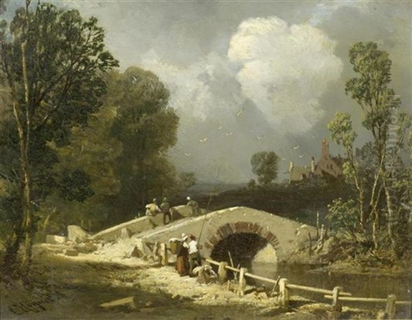 Italienische Landschaft Mit Brucke - view 1