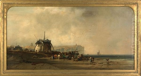 Coastal Scene With Figures - view 1