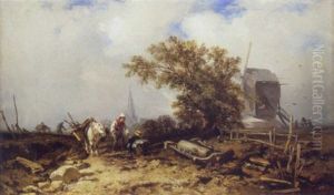 Scene De La Vie Rurale by Charles Hoguet