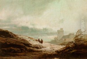 Figures Resting By A Castle Figures Resting By A Castle