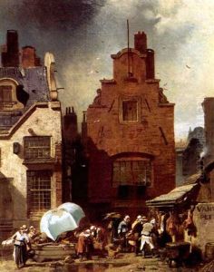 A Busy Town Marketplace by Charles Hoguet
