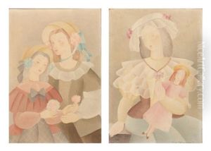 Jeune Fille A La Poupee (+ Mere Et Sa Fille Aux Bouquets; Pair) Jeune Fille A La Poupee (+ Mere Et Sa Fille Aux Bouquets; Pair)