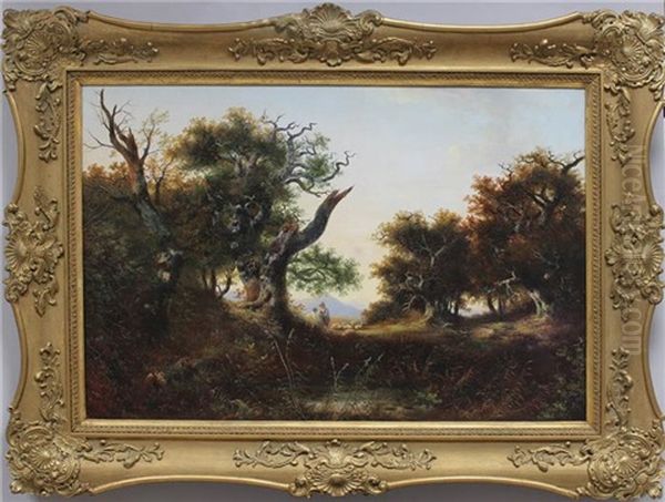 Italienische Landschaft Mit Schafhirten Und Ihrer Herde - view 1