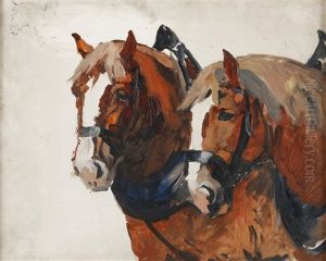 Pferdestudie by Wilhelm Hohnel