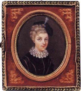 Portrait En Buste D'une Jeune Femme A La Collerette, Une Aigrette Dans Les Cheveux
