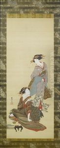 Untitled (two Geisha) by Hokuba