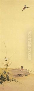 Sparrows And Autumn Grasses by Katsushika Hokusai