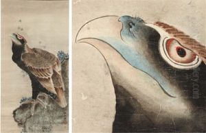 Aigle Sur Une Branche by Katsushika Hokusai