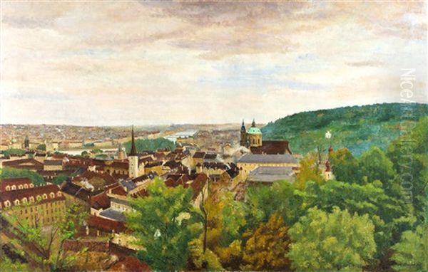 Barevna Praha Od Prazskeho Hradu - view 1