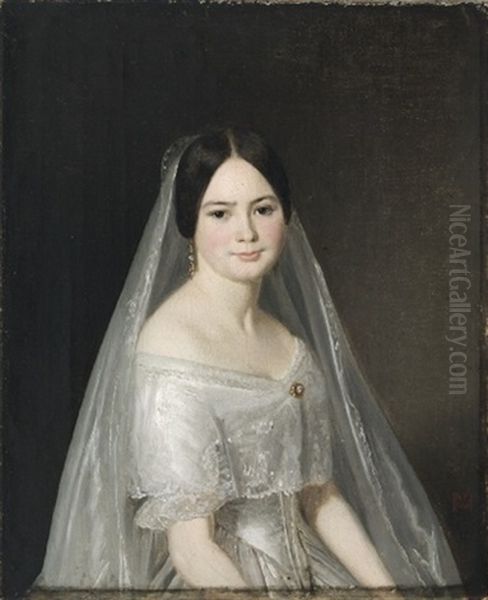 Portraet Af Betty Augusta Ultima Schiott Fodt Soth, Gift Med Maleren, Professor Ved Kunstakademiet Heinrich August Georg Schiott - view 1