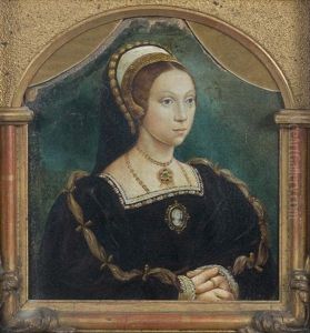 Portrait De Femme Aux Mains Croisees