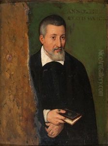 Bildnis Eines Herrn, Ein Buch In Der Hand Haltend