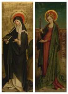 Saint Odilia Of Alsace; Saint Ursula (pair) by Hans Holbein the Elder