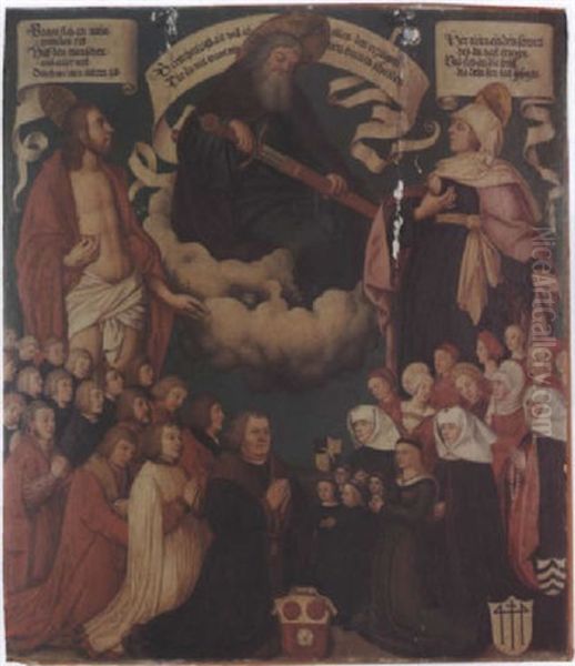 God The Father, Christ And The Virgin Mary With Donors - view 1
