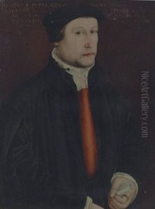 Portrait Of The Botanist Johannes Von Stein In A Black Coat, A Scroll In His Left Hand by Hans Holbein the Elder