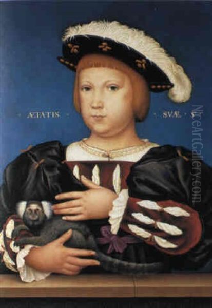 Edward, Prince Of Wales, With Monkey - view 1