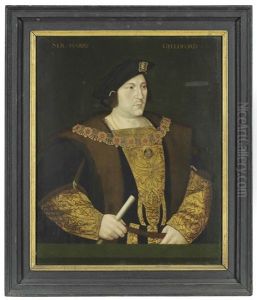 Portrait Of Sir Henry Guilford, Half-length, In A Gold Embroidered Doublet, Wearing The Collar Of The Order Of The Garter by Hans Holbein the Younger