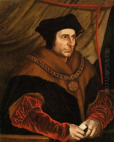 Bildnis Des Englischen Lordkanzlers Und Schriftstellers Sir Thomas More (st. Thomas Morus, 1478-1535) - view 1
