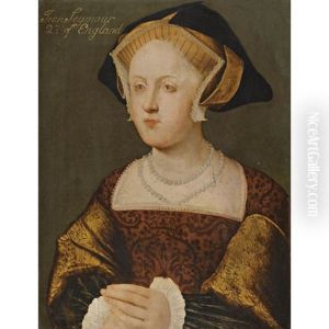 Portrait Of Lady Jane Seymour, Wife Of Henry Viii by Hans Holbein the Younger